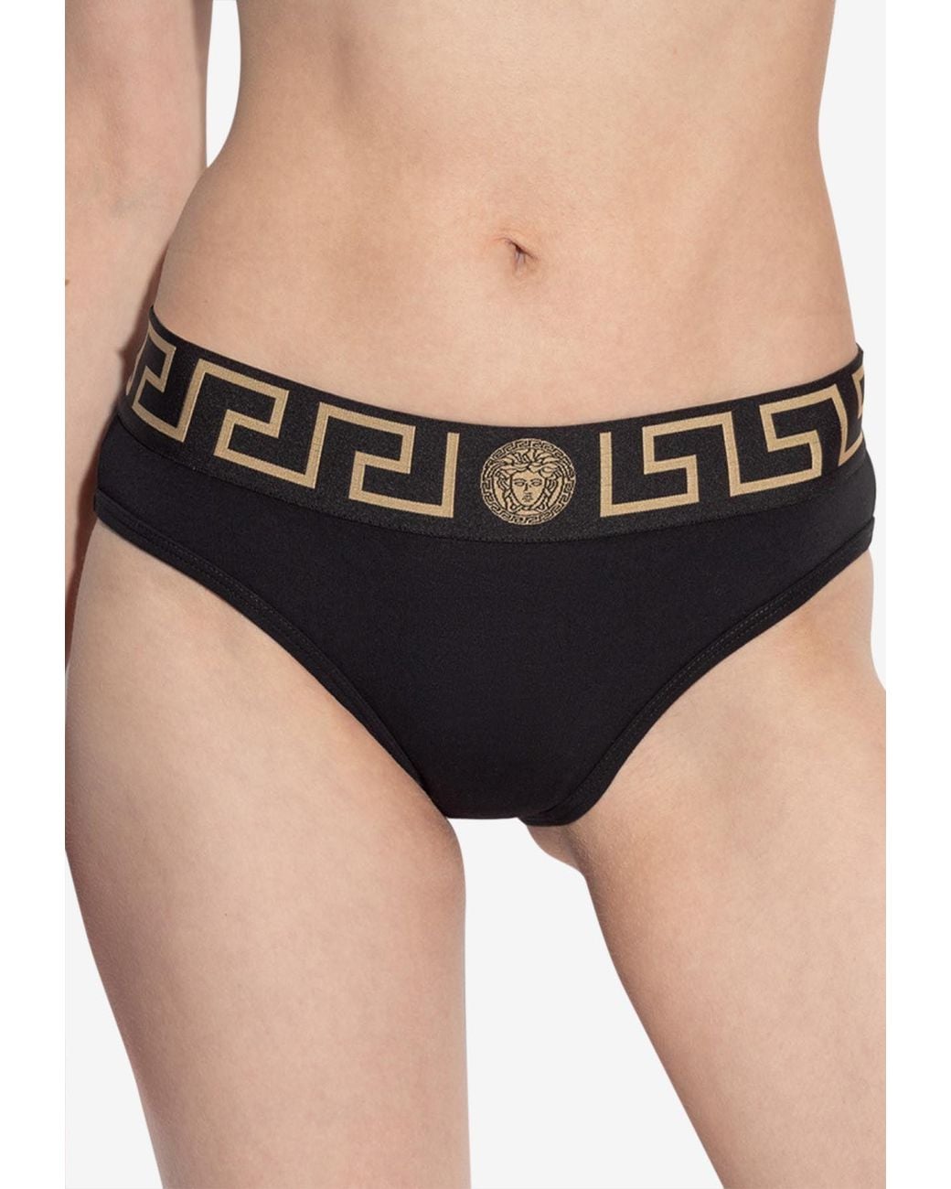 Versace Black Greca Border Briefs