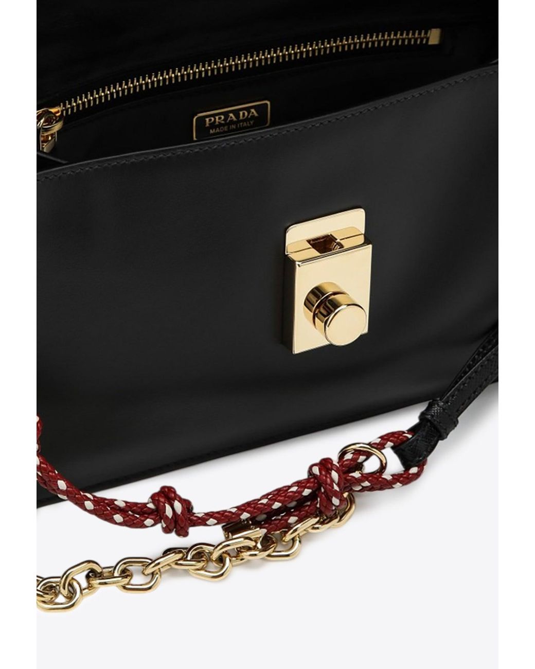バッグ・カバンその他 Prada Soft Sound large leather shoulder bag with charms Prada Prada Soft Sound large leather shoulder bag with