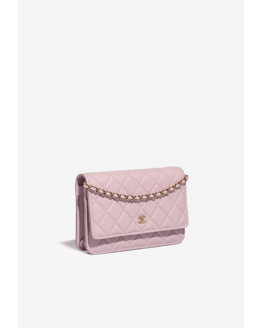 Chanel Classic Wallet on Chain, 22P Light Pink Caviar Leather, Gold  Hardware, New in Box MA001