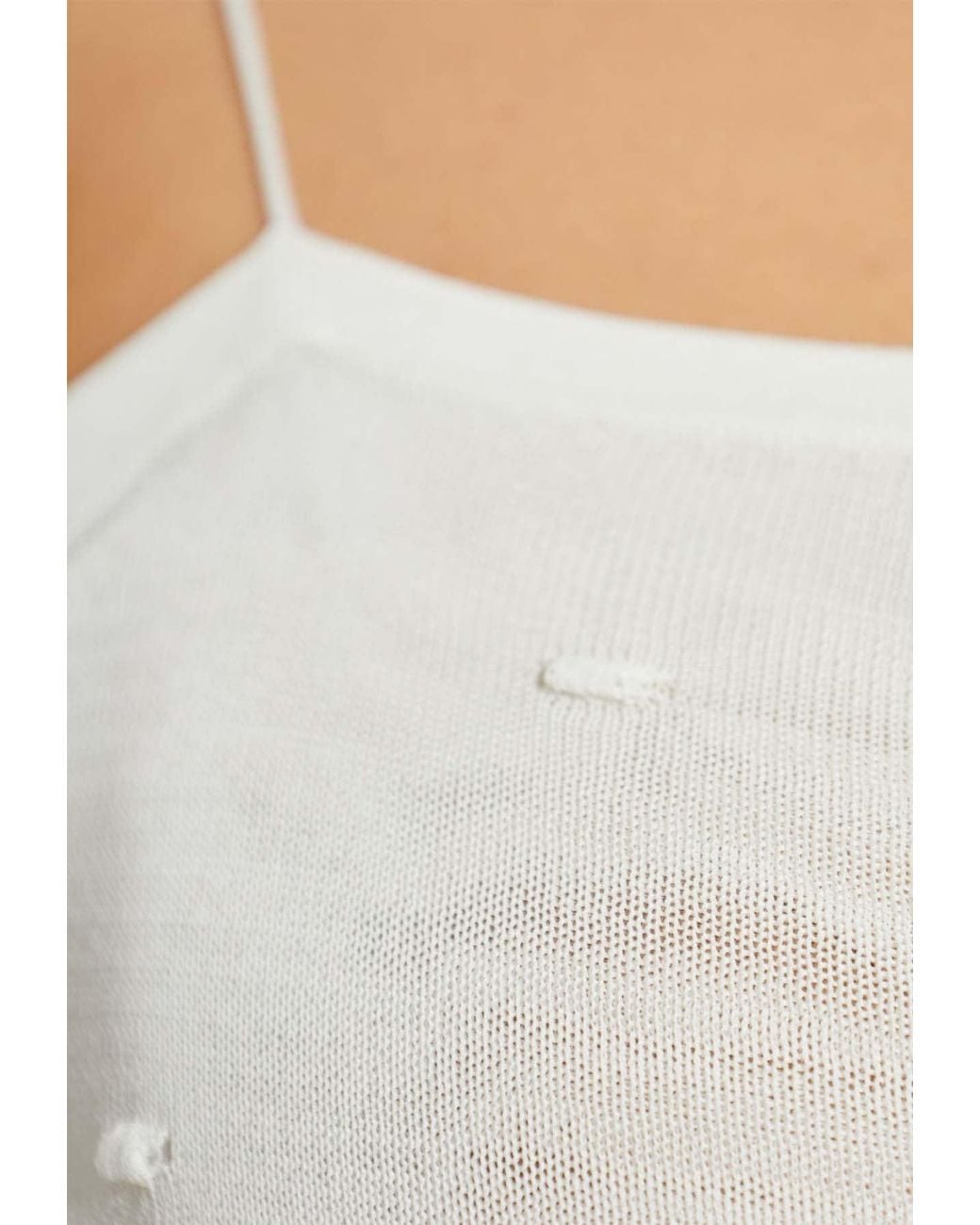 Visualize Meter Squared Jacquemus Strappy Square-Neck Top in White | Lyst