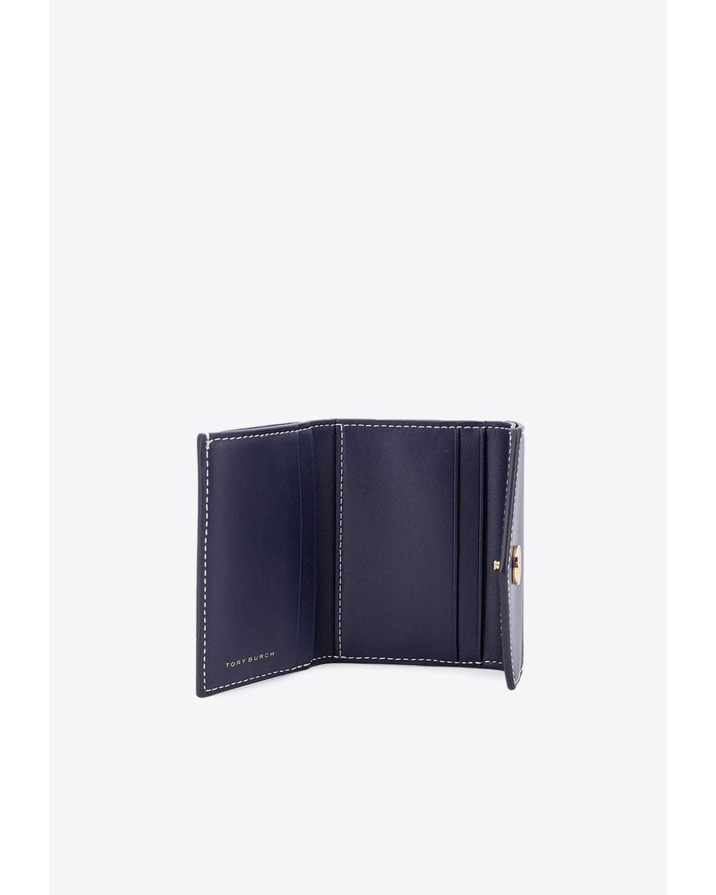 Tory Burch Blue Small T Monogram Jacquard Envelope Wallet