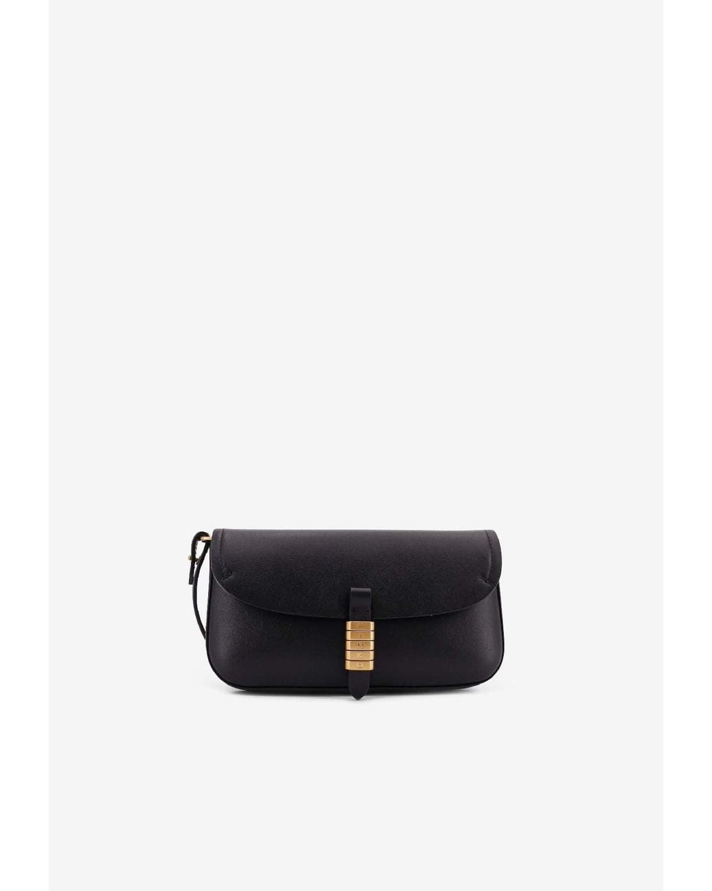 Pinko White Medium Saddle Flat Shoulder Bag