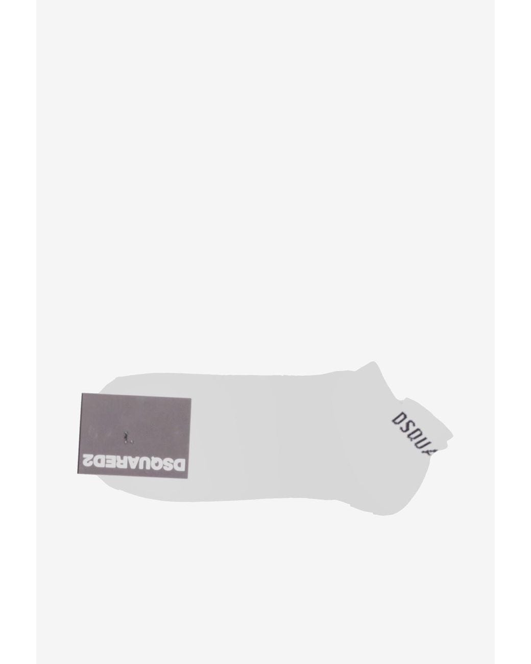 DSquared² White Logo Print Socks