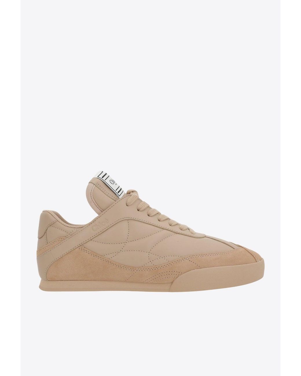 Chloé Natural "Kick" Sneakers