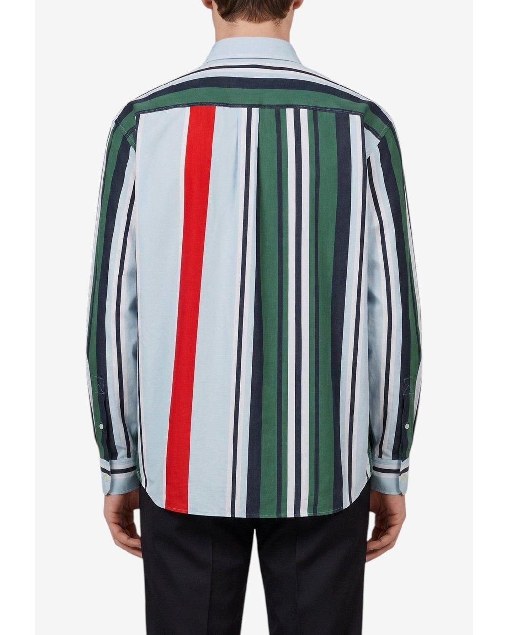Loewe Red Striped Button-Down Shirt for men