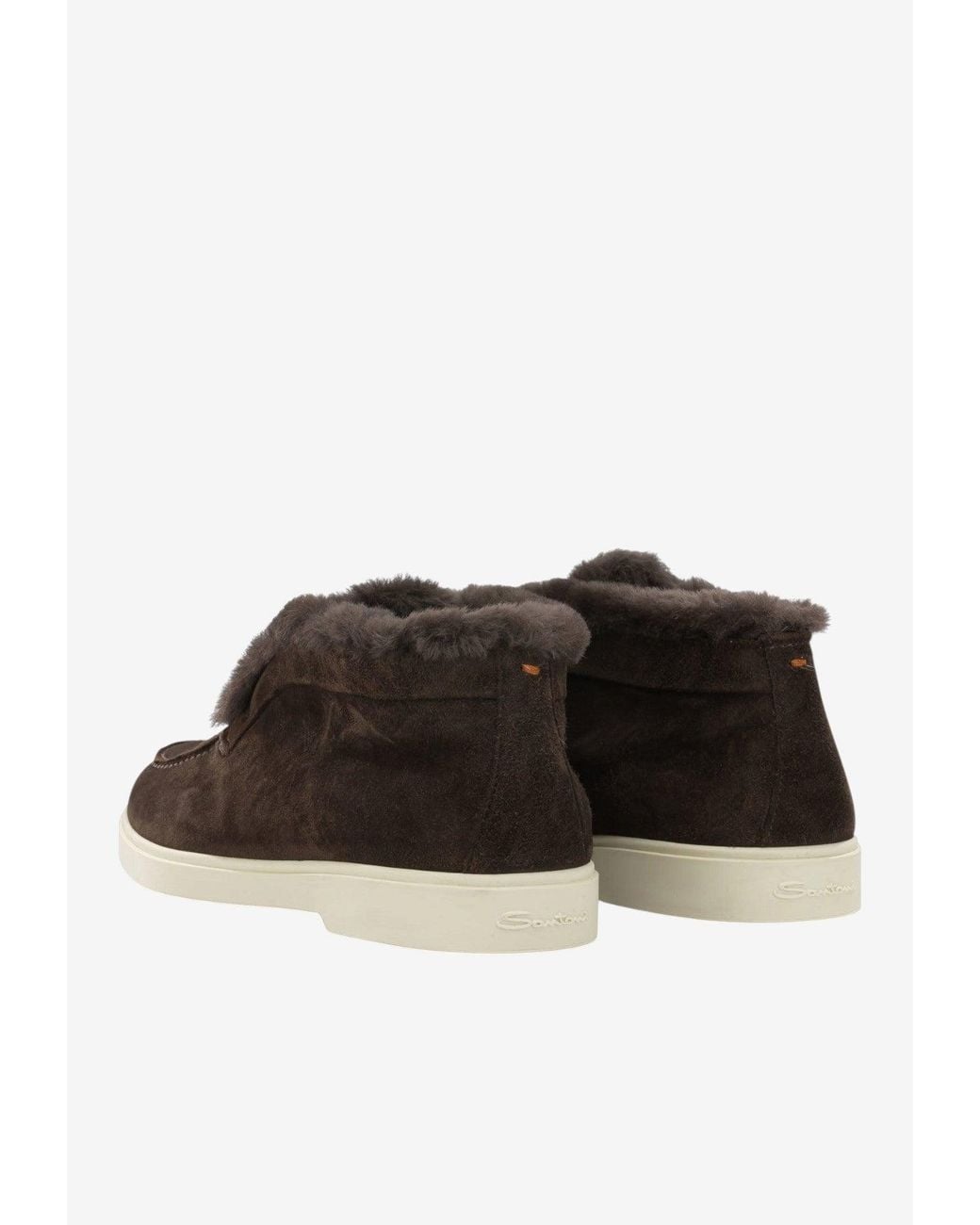 Santoni Brown Fortune Suede Boots