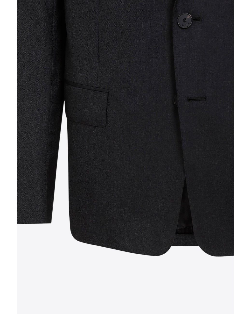 Lanvin Black Single-Breasted Tailored Blazer for men