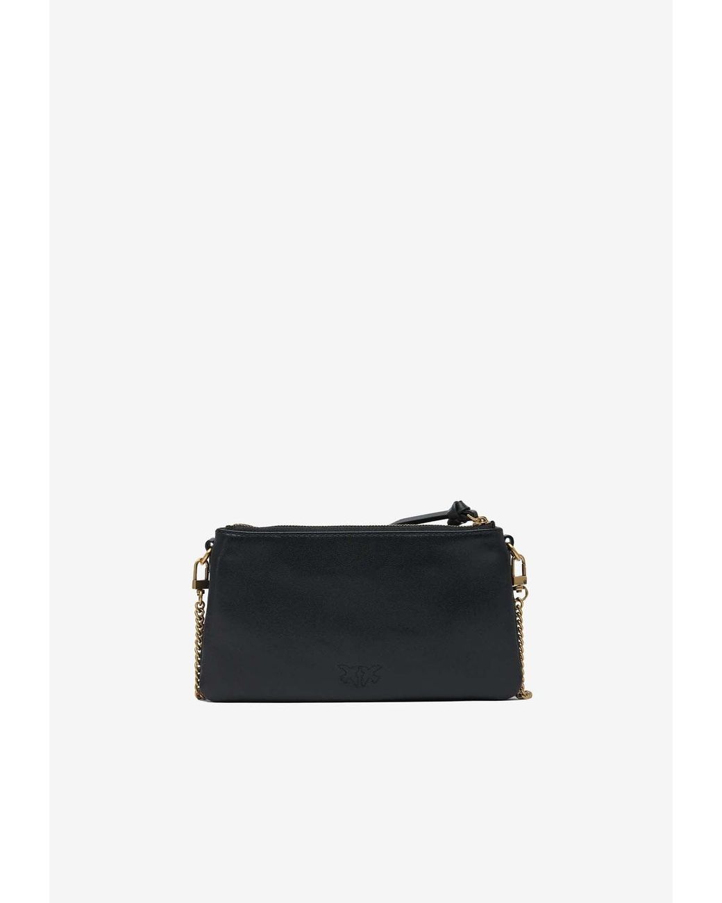 Pinko Black Mini Leather Double Bag