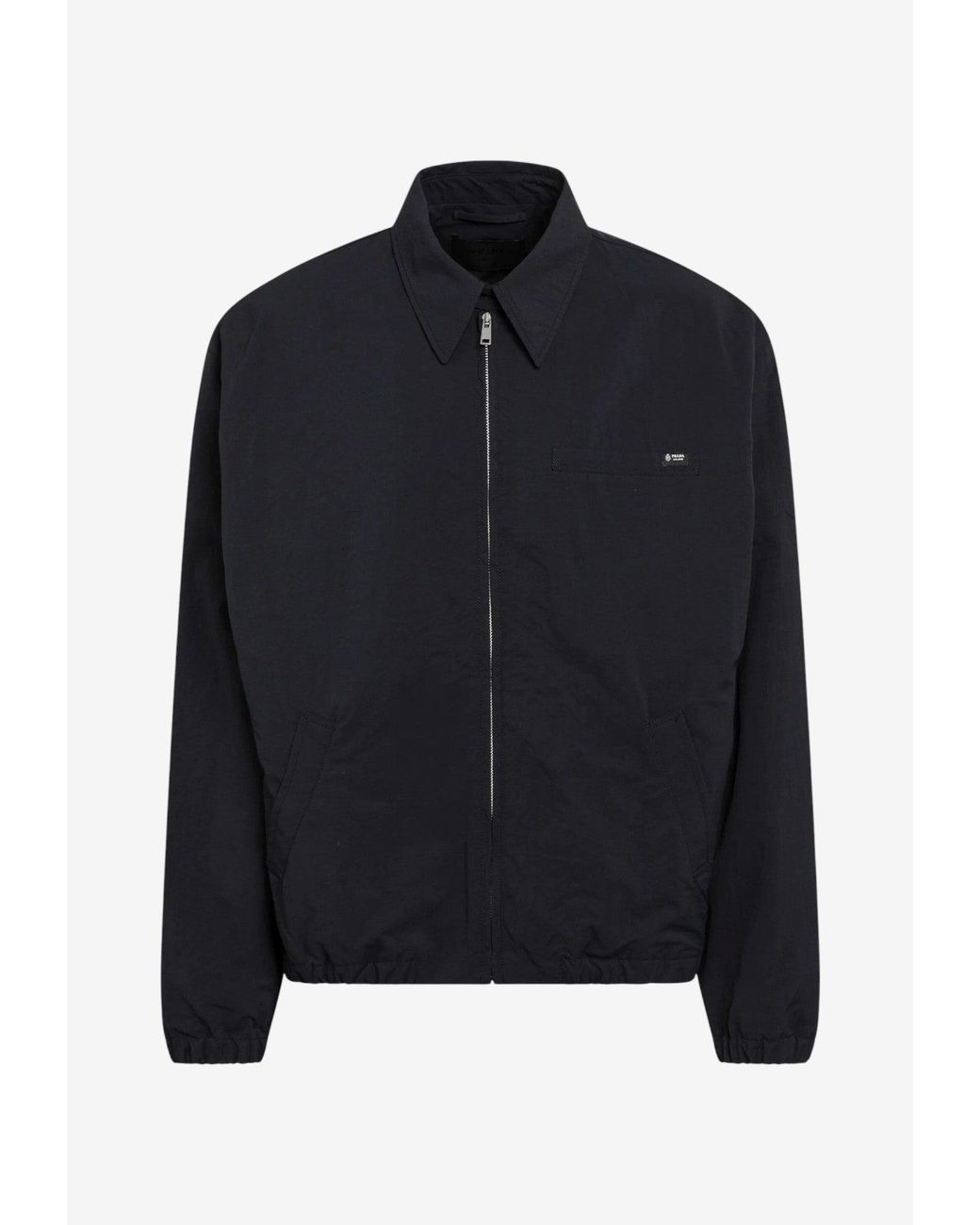 Prada Black Technical Zip-Up Jacket for men