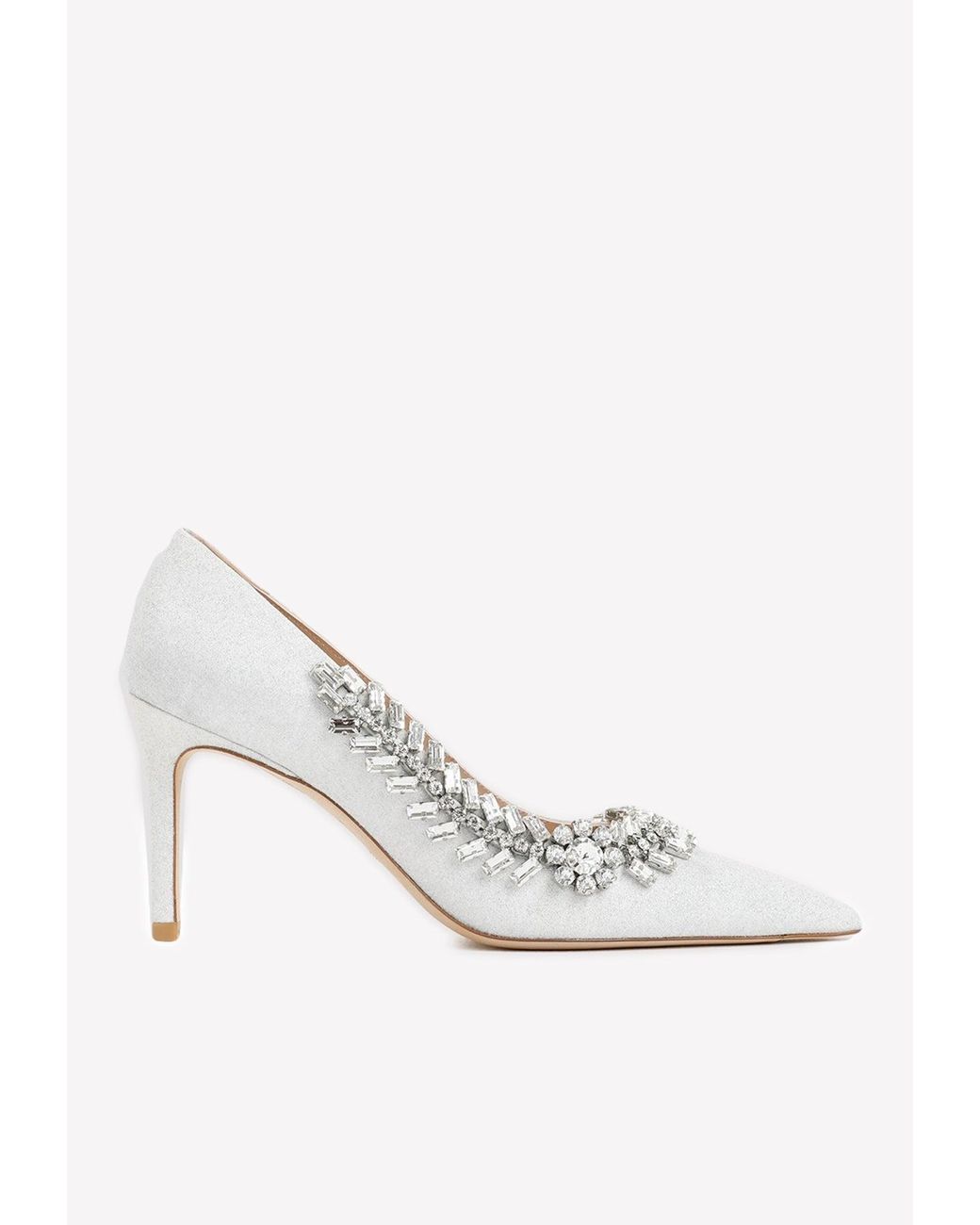stuart weitzman glitter pumps