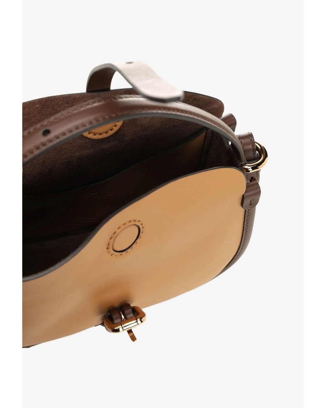 Etro Natural Small Pony Leather Shoulder Bag