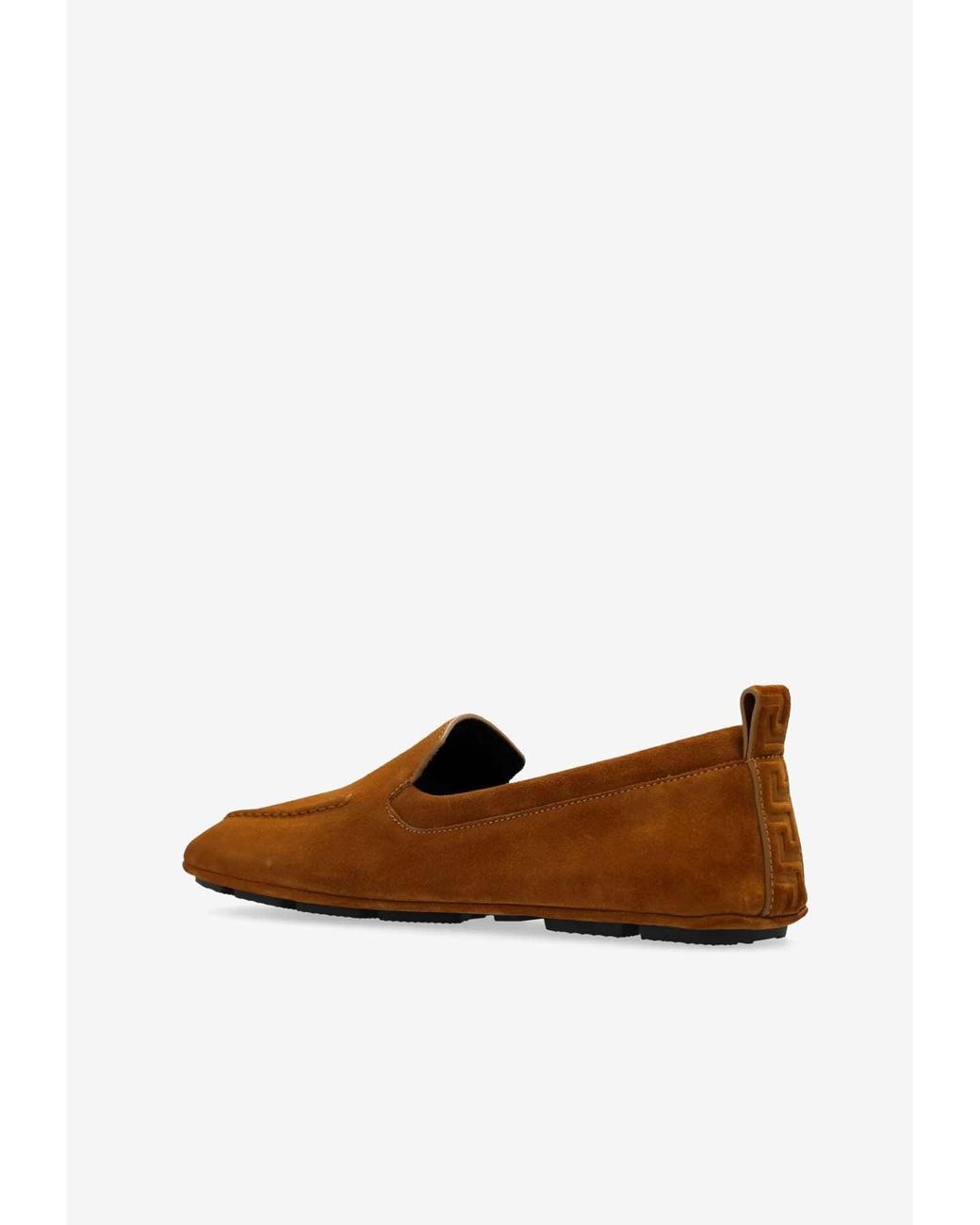Versace Brown Villa Suede Loafers for men