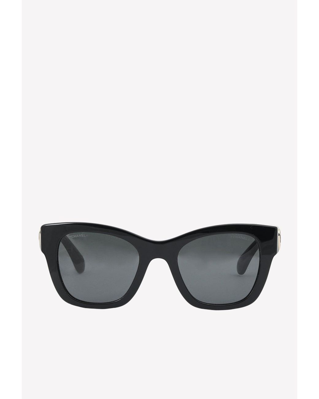 Chanel Classic Square Sunglasses With Charms in Gray