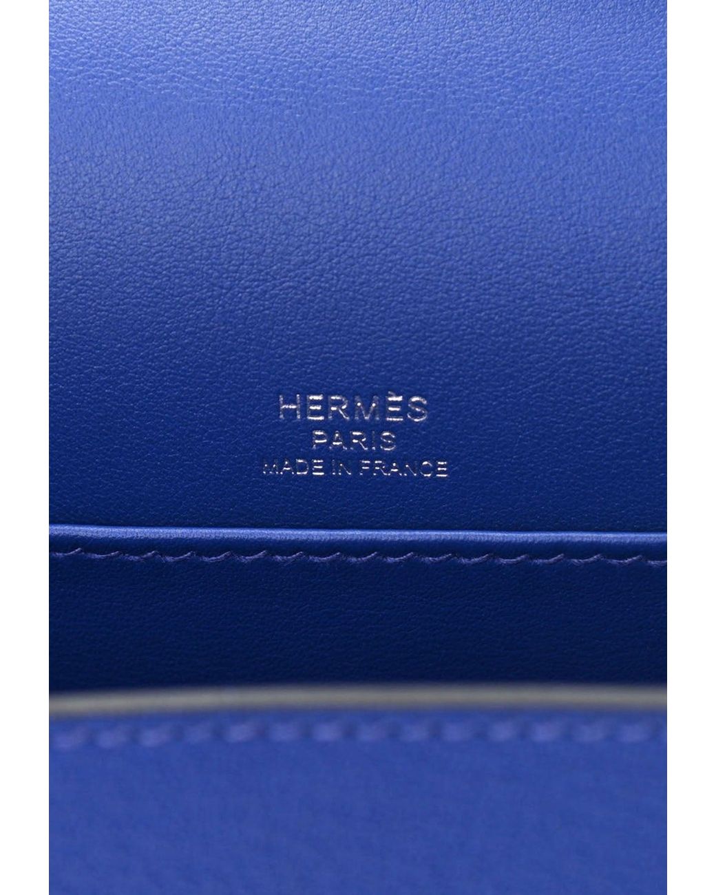 HERMES GHW Geta Bleu Brume Shoulder Bag Chevre Leather Light Blue