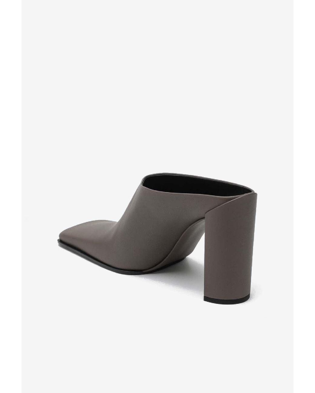 Alaïa Brown 90 Square-Toe Mules