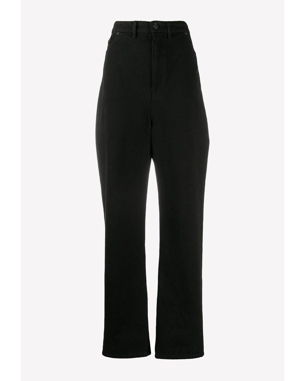 Balenciaga Denim Baggy Bootcut Jeans in Black | Lyst UK