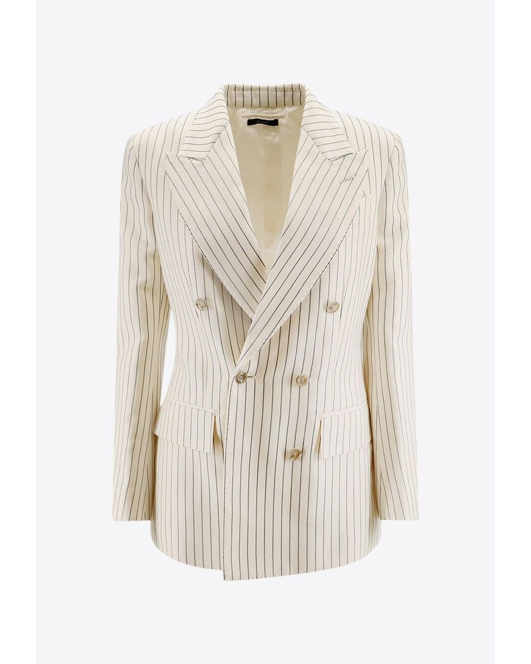 Tom Ford White Double-Breasted Jacket "Wallis