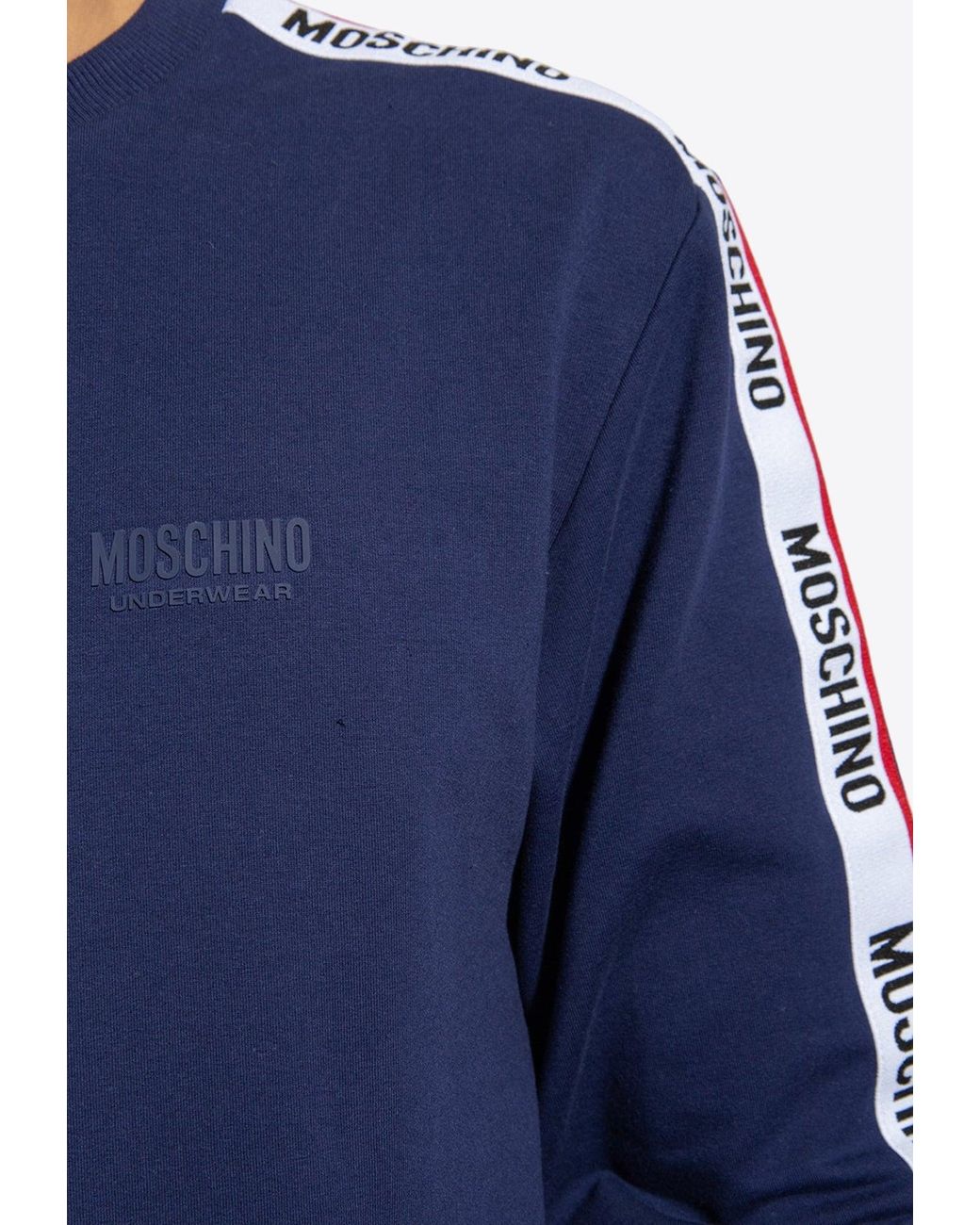 Moschino logo 2025 tape sweatshirt