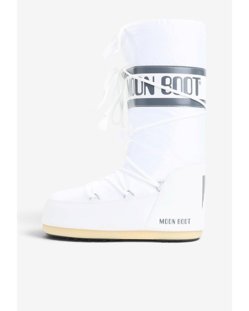 Moon Boot Icon Nylon Snow Boots in White | Lyst