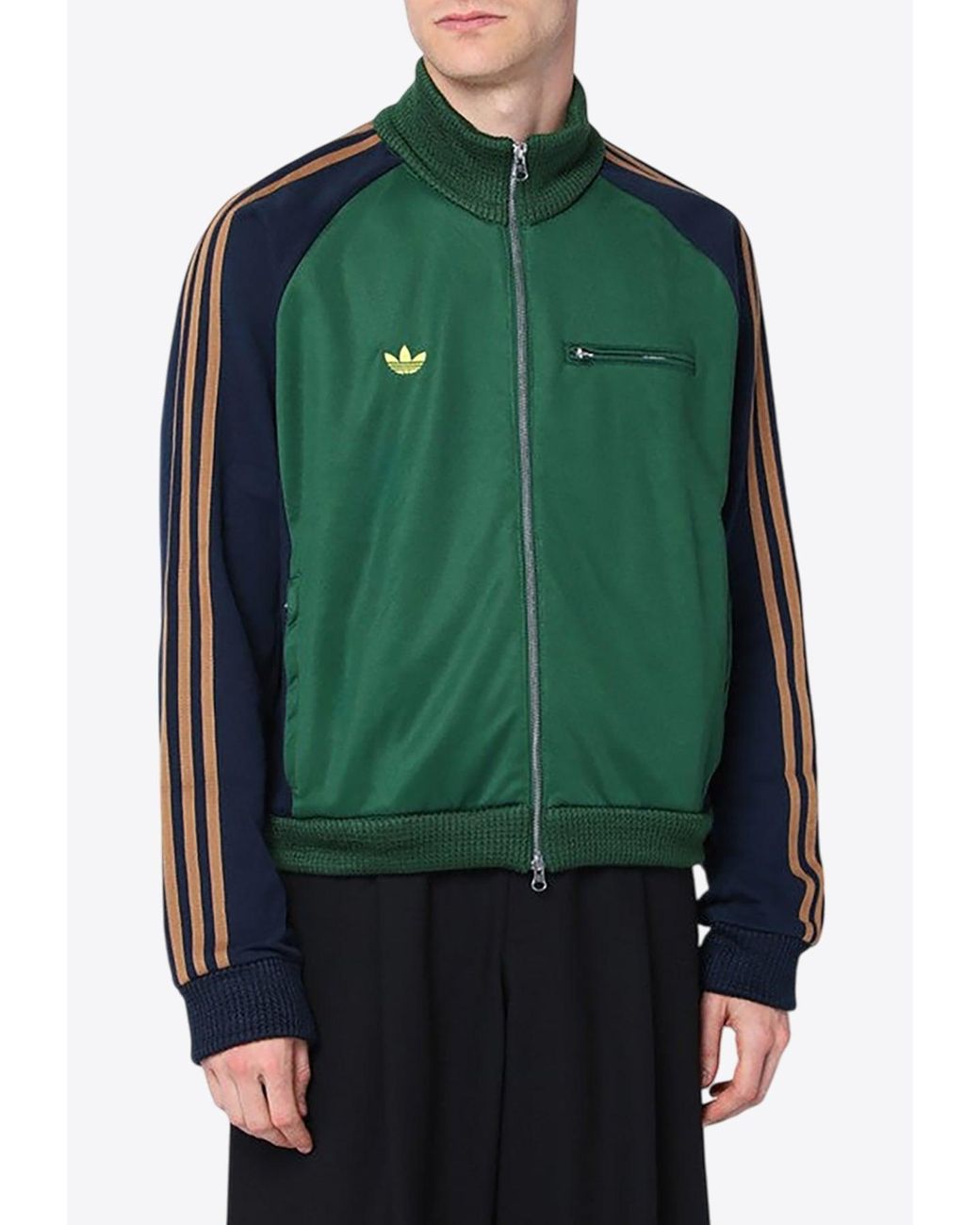 adidas Originals X Brain Dead Zip-Up Track Jacket in Green