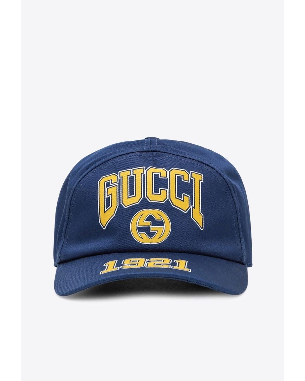 Gucci Gg 1921 Baseball Cap in Blue for Men | Lyst