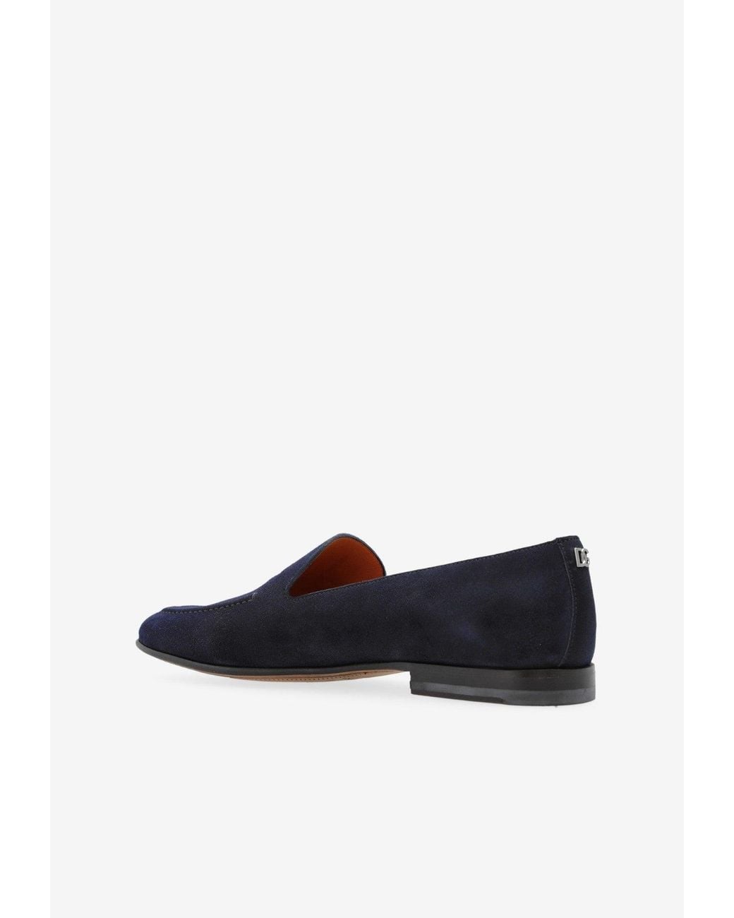 Dolce & Gabbana Blue Split Suede Loafers for men