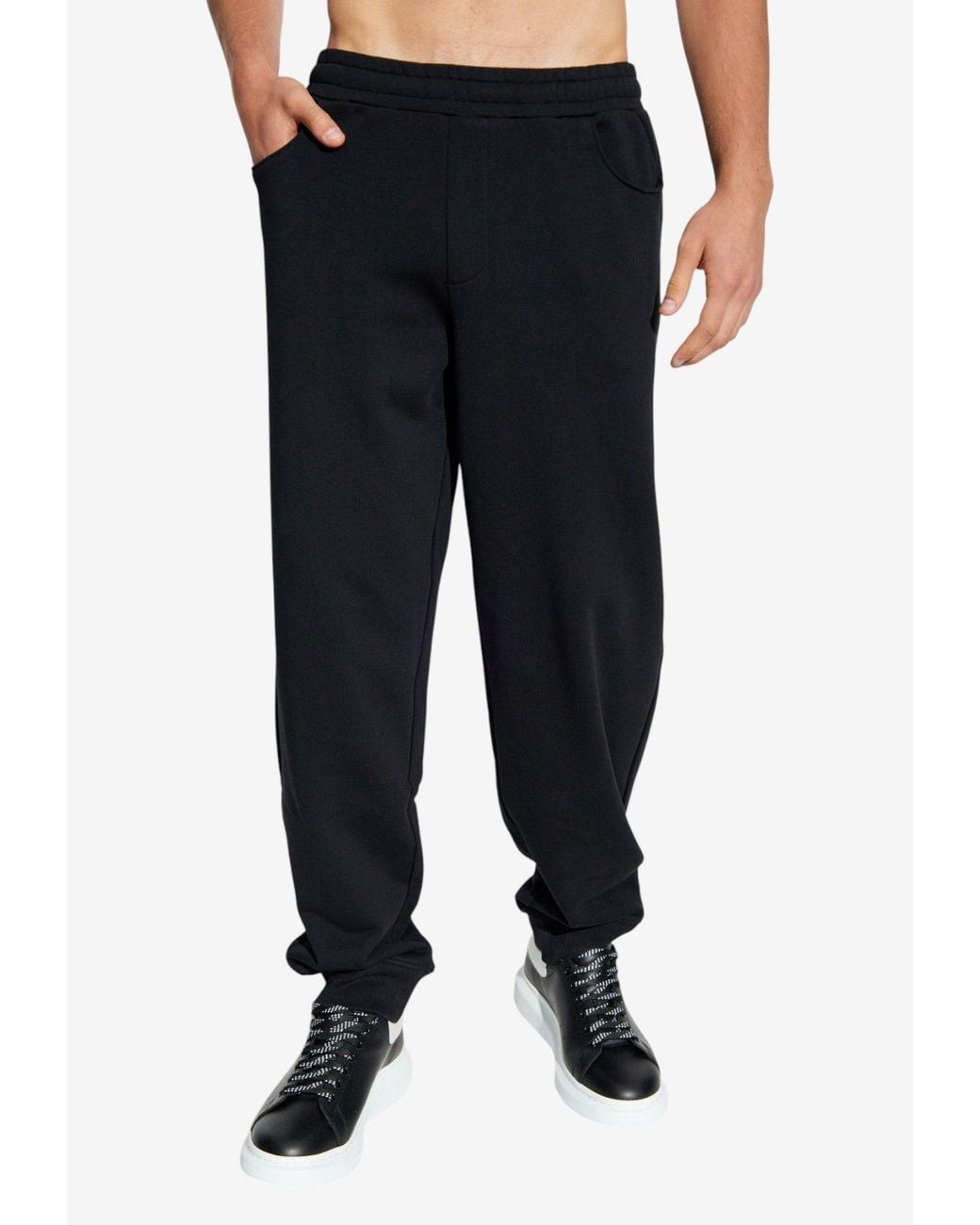 Moschino Black Elasticated Track Pants for men