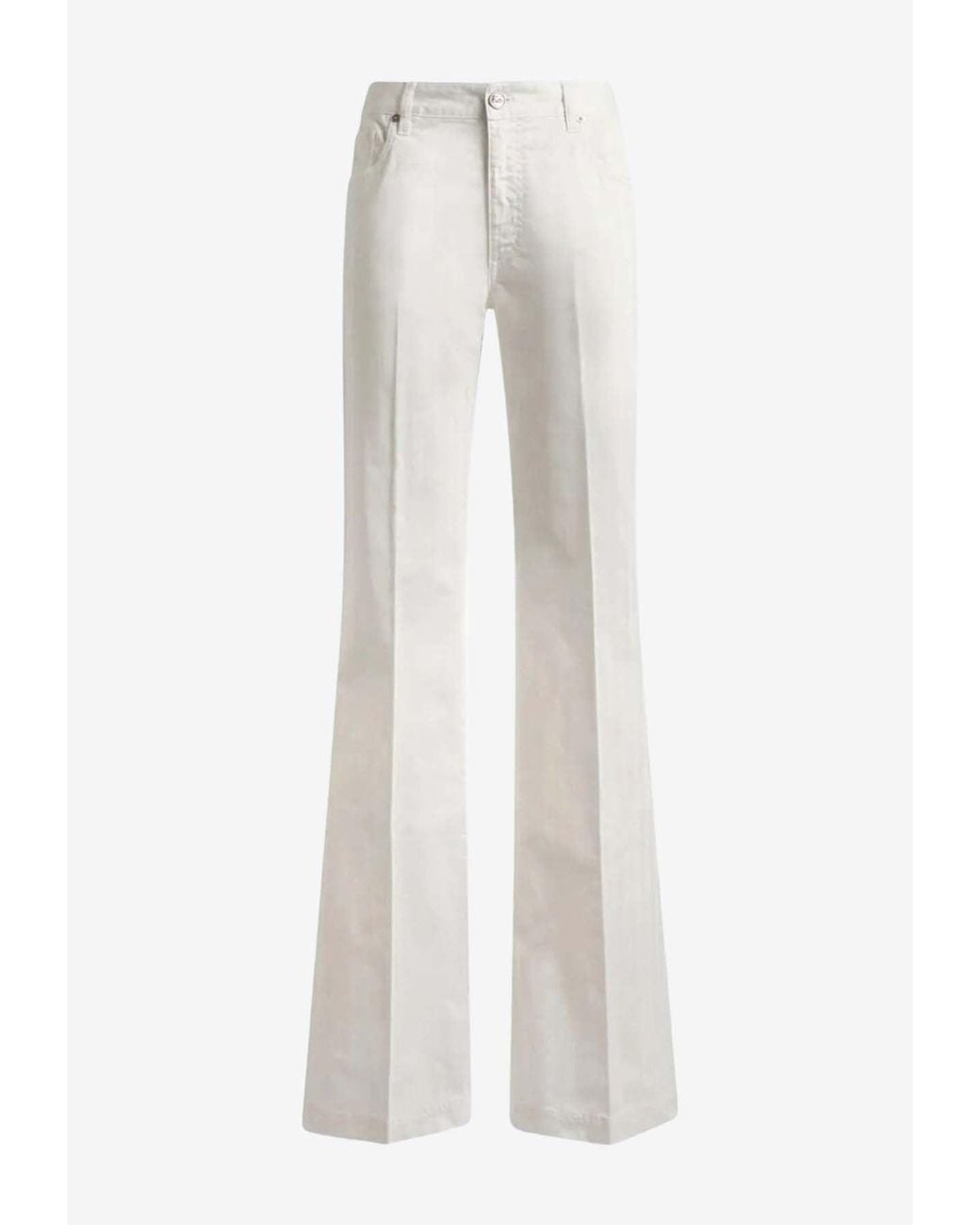Etro White Long Flared-Leg Jeans