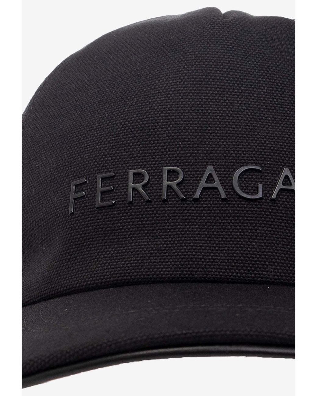 Ferragamo Blue Logo Baseball Cap for men