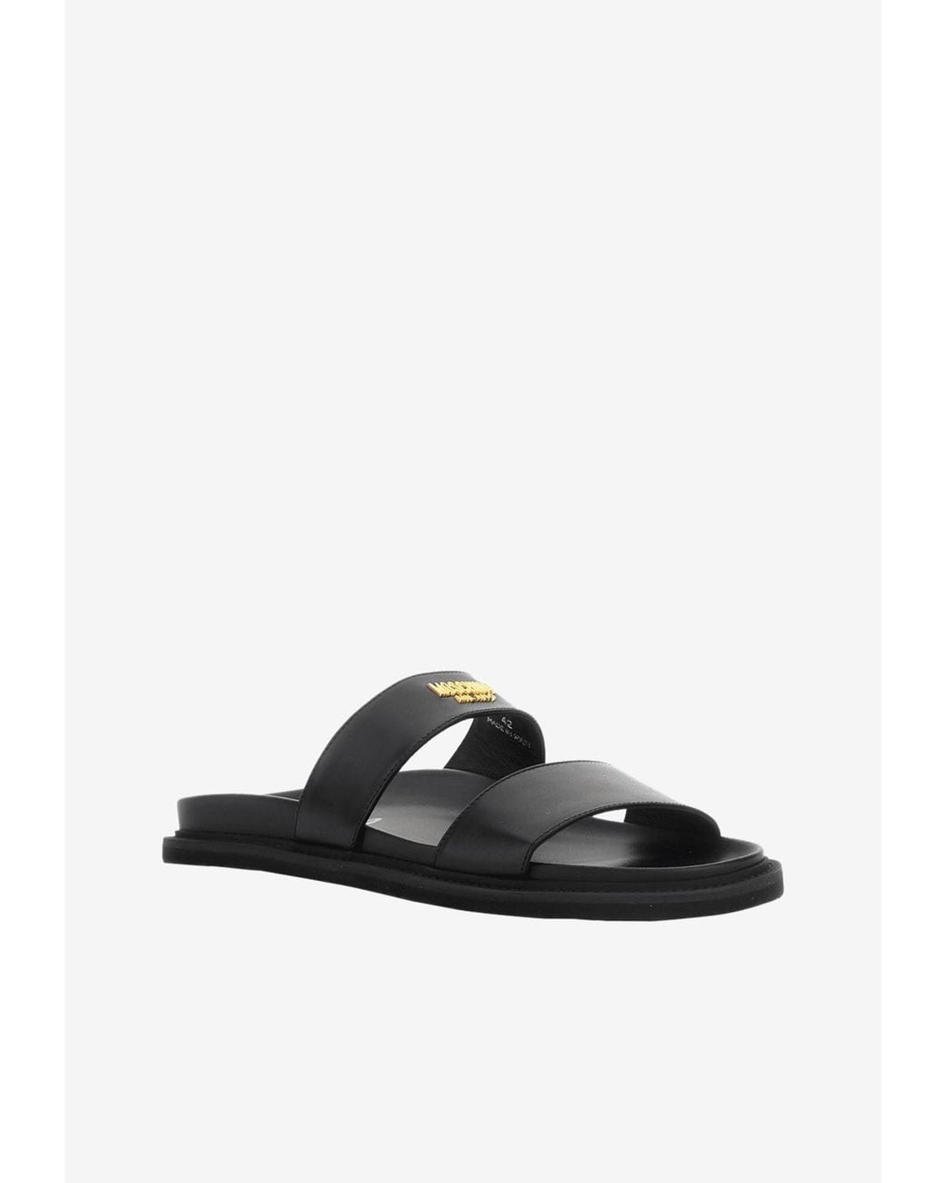 Moschino White Leather Flat Sandals for men