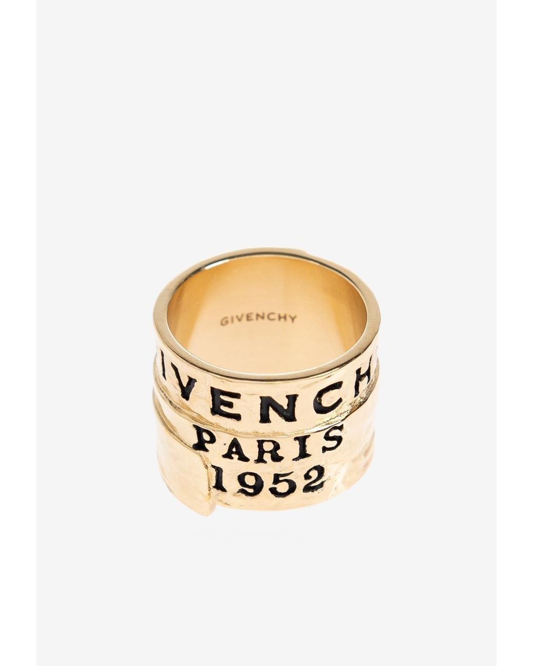 Givenchy White Tape Logo Ring