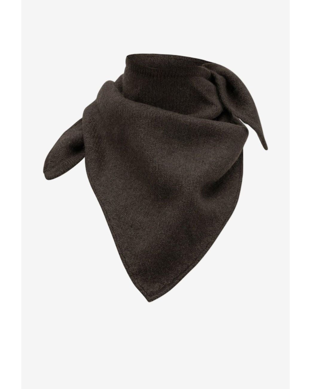 Almada Label Black Bini Triangular Cashmere Shawl