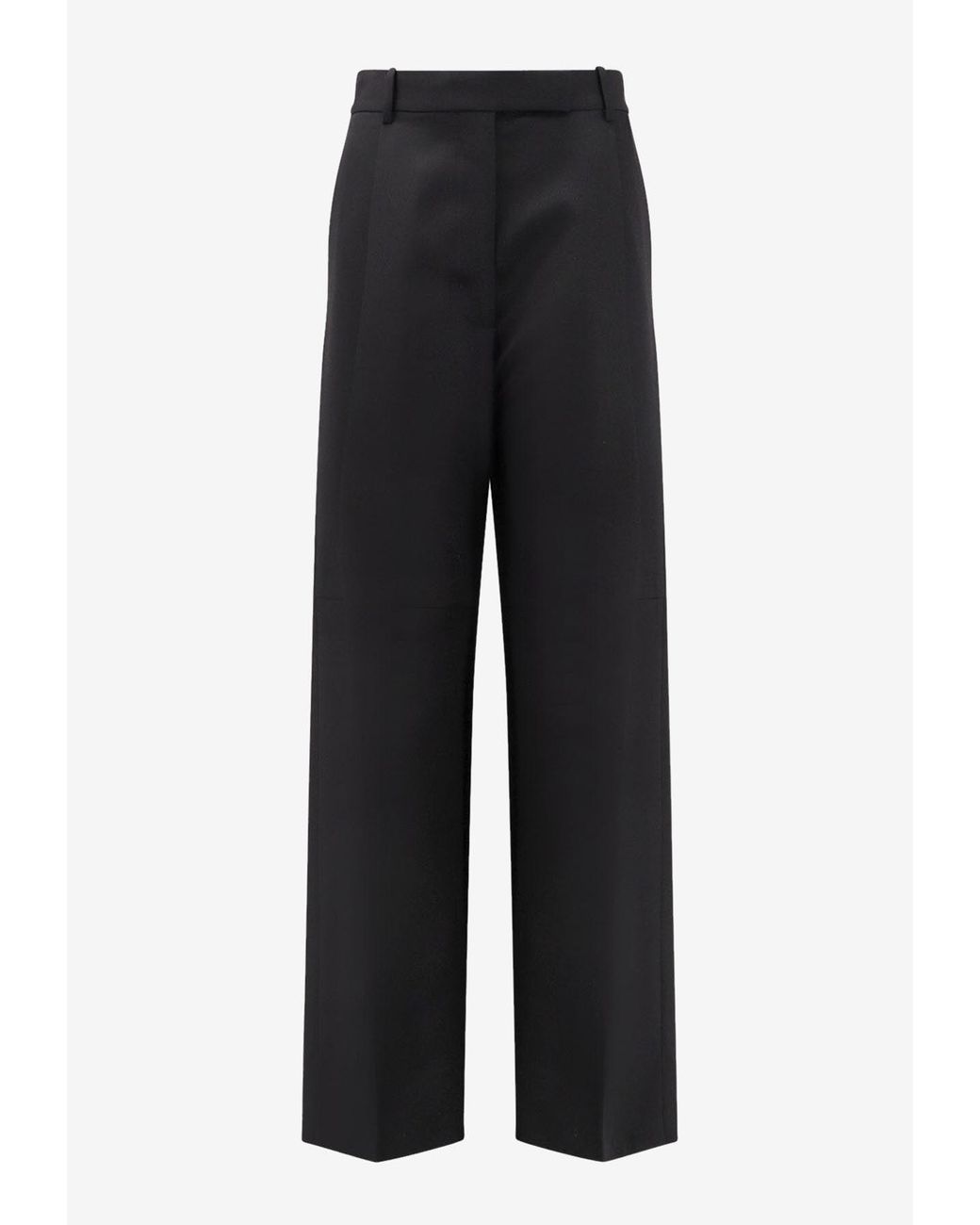 Tom Ford Black Sharp Wool Pants With Pleats