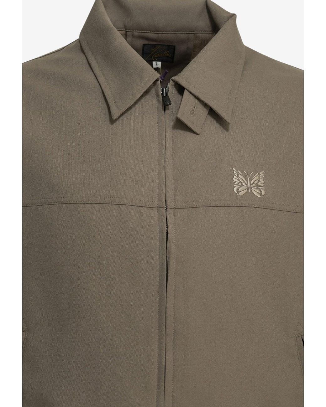 Needles Green Sport Zip-Up Jacket for men