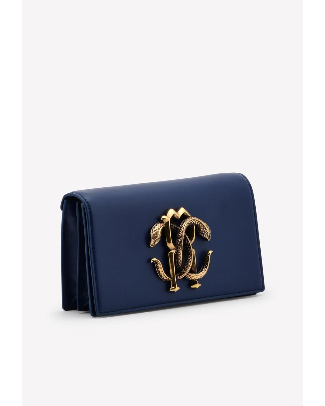 Roberto Cavalli Small 'mirror-snake' Shoulder Bag In Leather in Blue | Lyst  UK