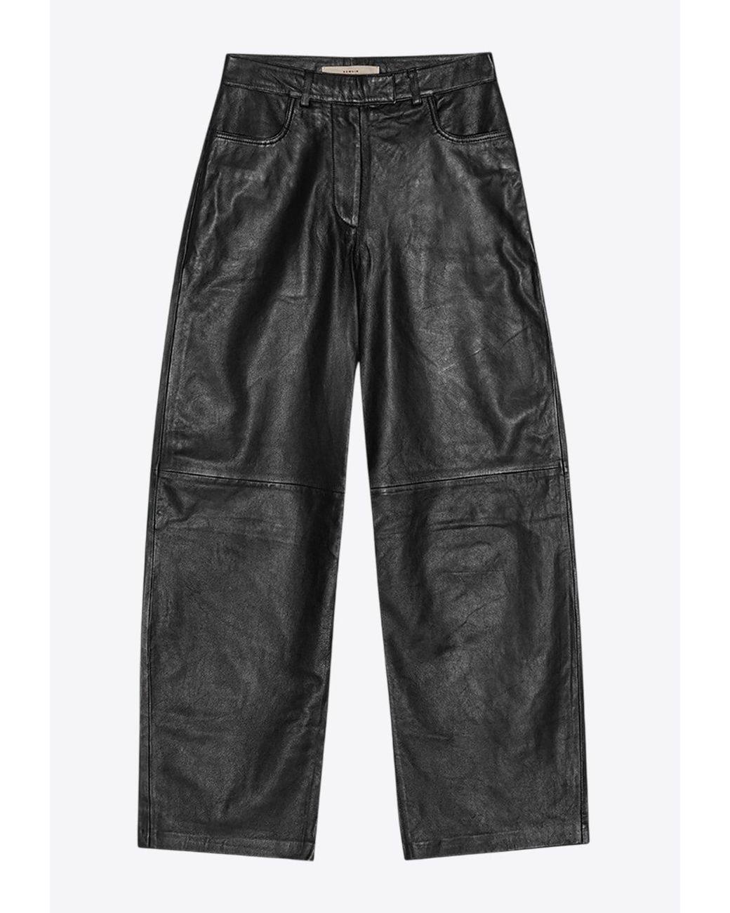 Remain Blue Cocoon Leather Pants