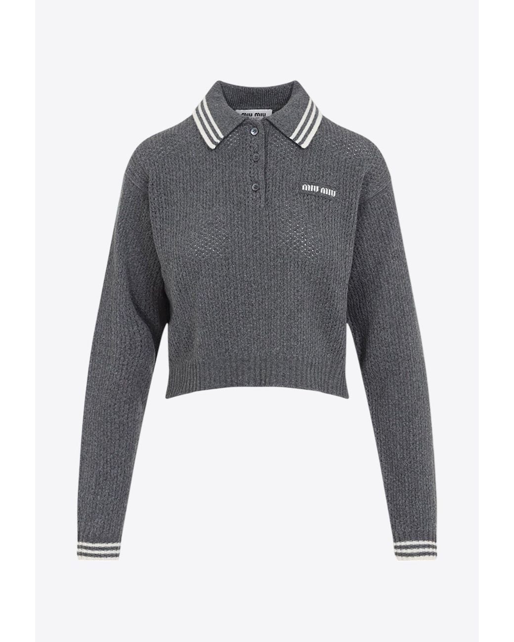 miu-miu-Gray-Embroidered-Logo-