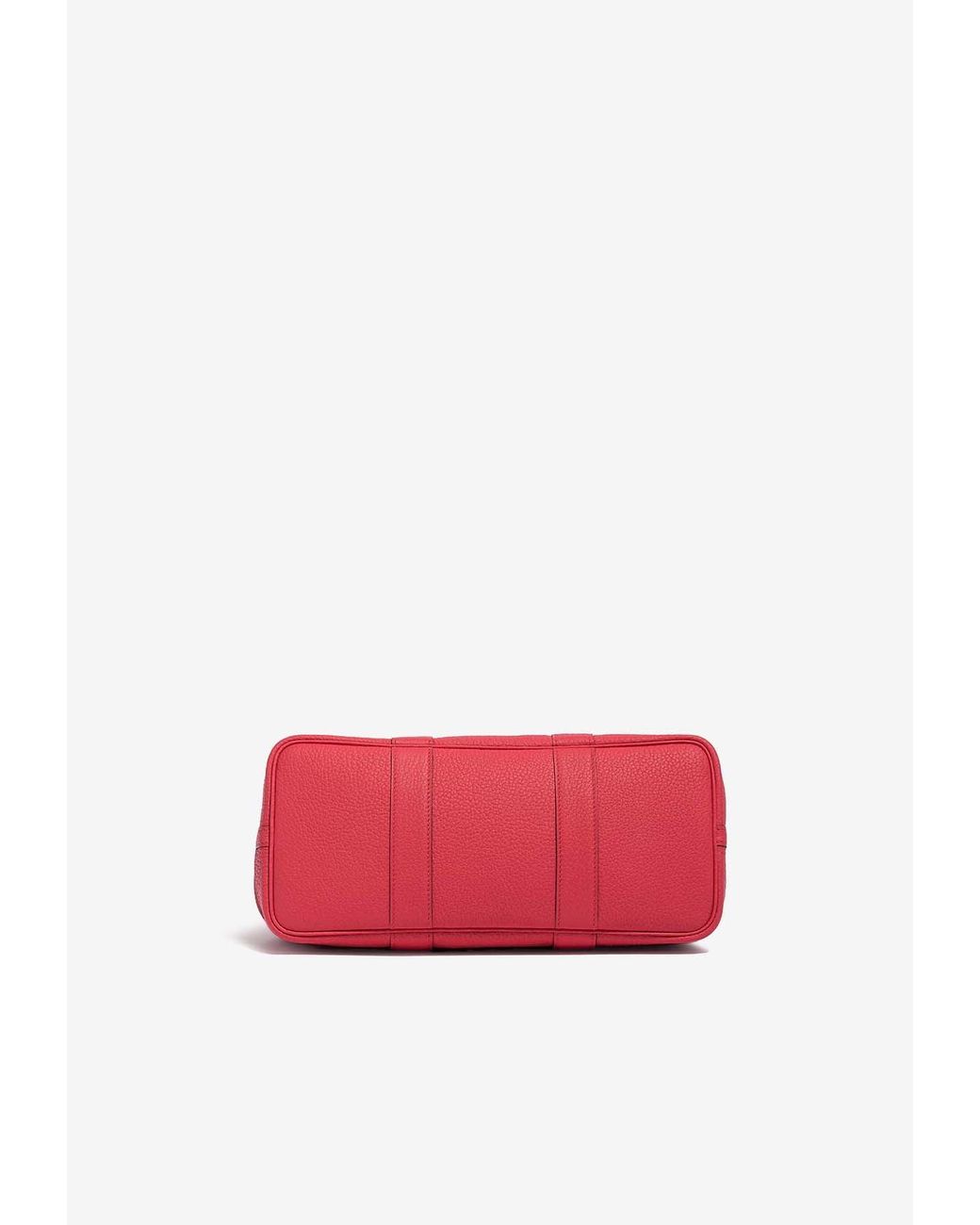 Hermès Garden Party Rouge Grenat Negonda and Bougainvillie Toile militaire 30 TPM Palladium Hardware, 2022 (Like New), Red/Pink Womens Handbag