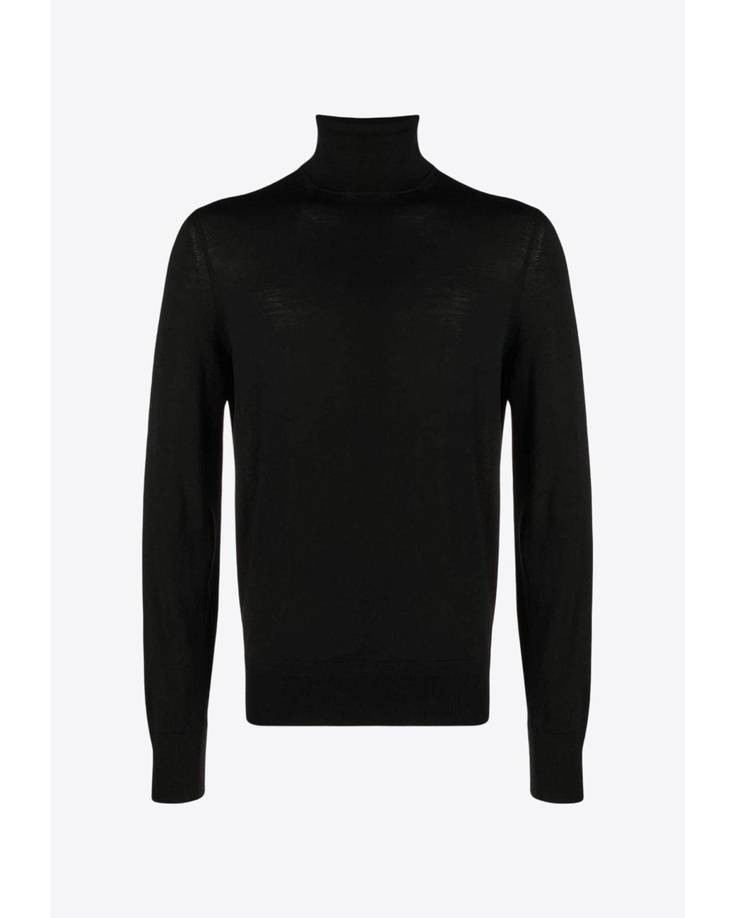 Tom Ford Black Turtleneck Wool Sweater for men
