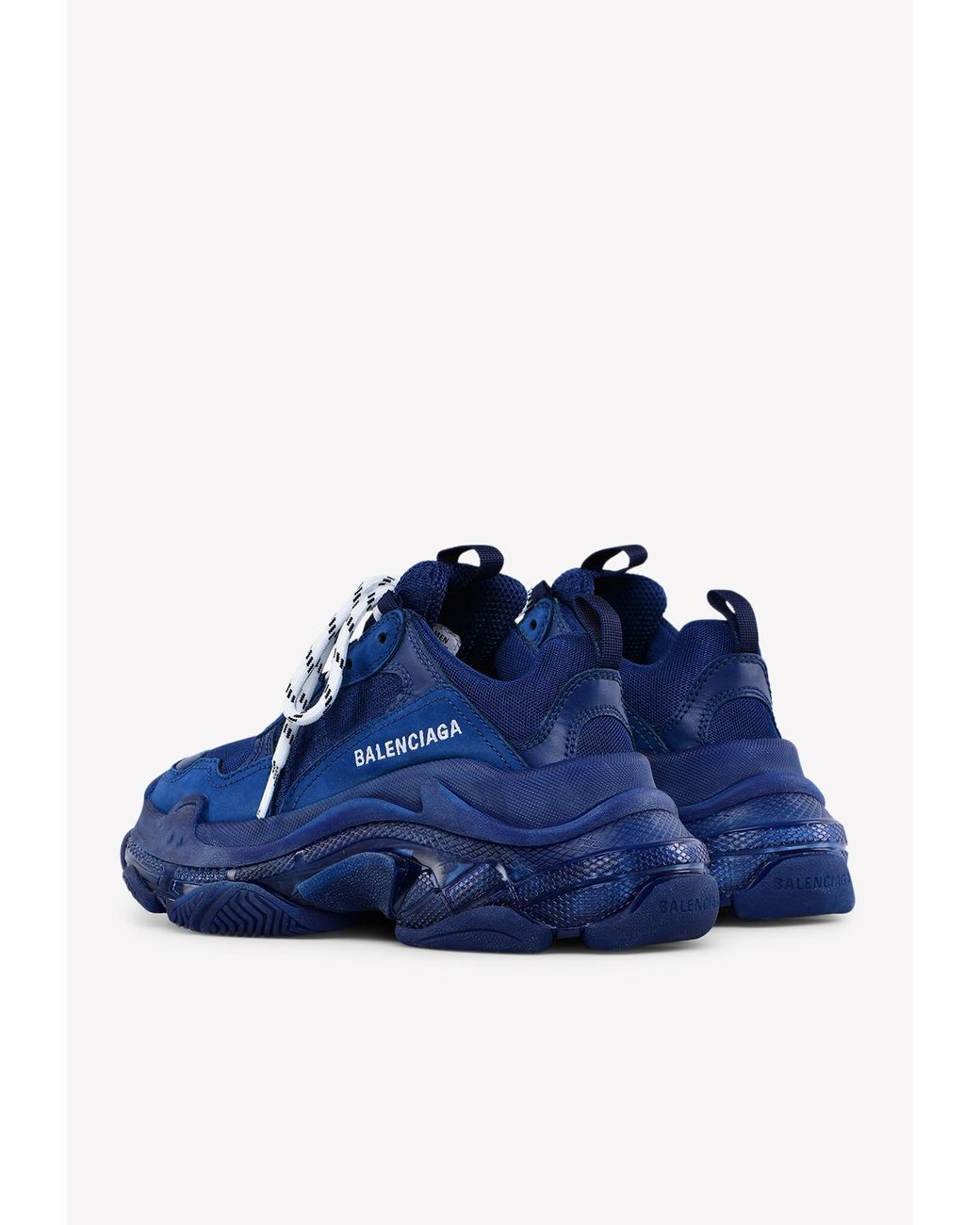 balenciaga triple s blue clear sole