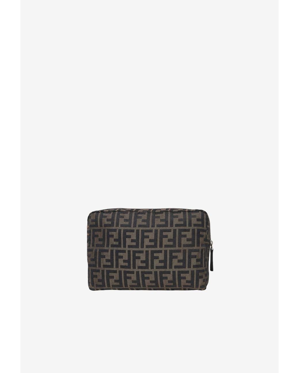 Fendi White Micro Toiletry Pouch for men