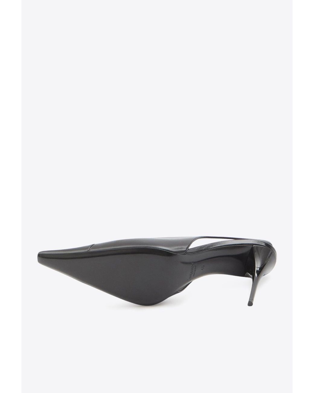 Saint Laurent Babylone Breteuil 90 Slingback Pumps in White | Lyst