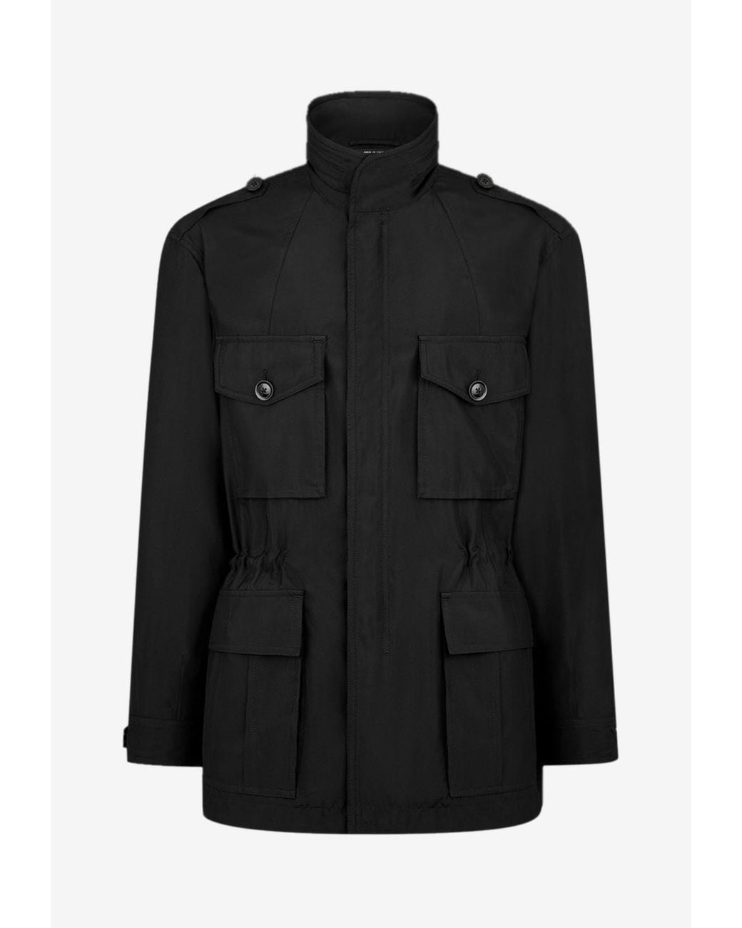 Tom Ford Black Zip Collar Field Jacket for men