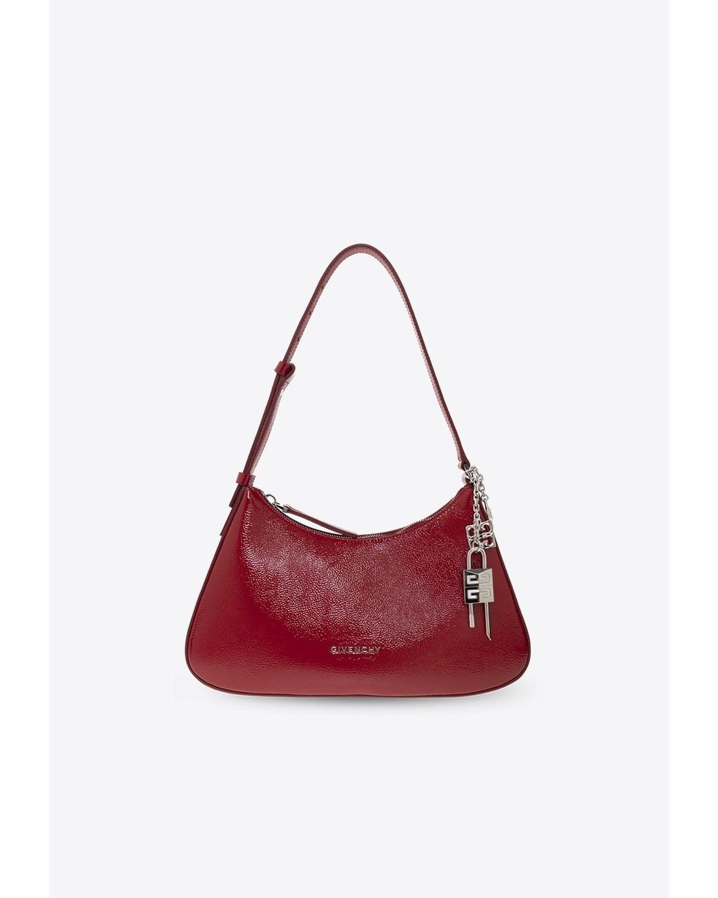 Givenchy Small Lucky Lock Leather Shoulder Bag in Red | Lyst