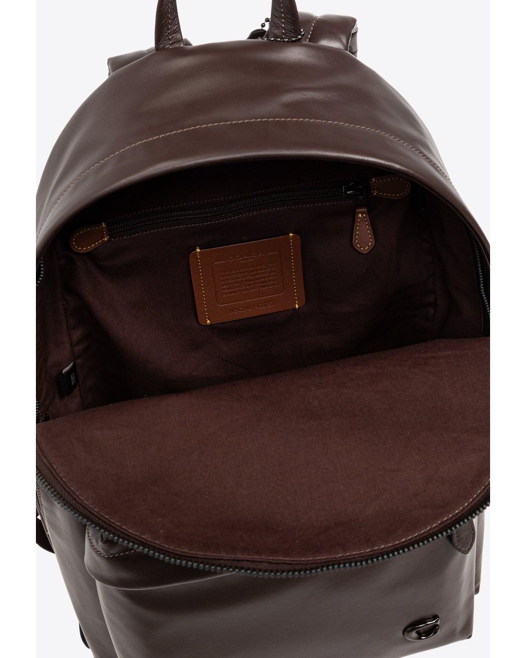 COACH Leather Backpack in Brown for Men | Lyst