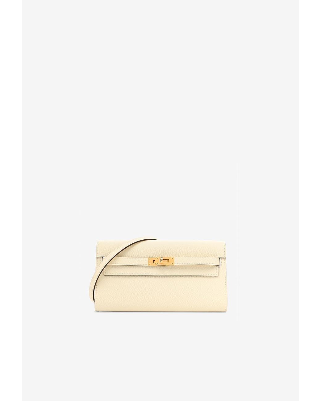 Hermès Kelly To Go Wallet In Nata Epsom With Gold Hardware in Natural ...
