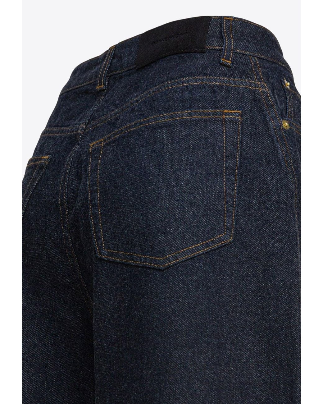 Givenchy Blue Basic Logo-Patch Cocoon Jeans