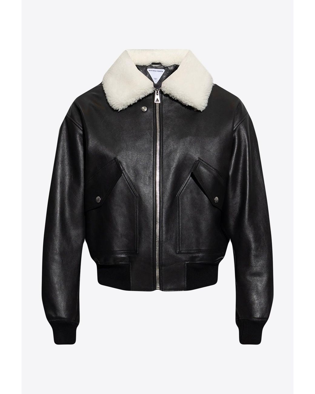 bottega-veneta-Black-Zip-up-