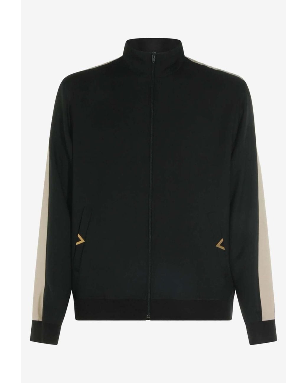 Valentino Black Zip-Up Track Jacket for men