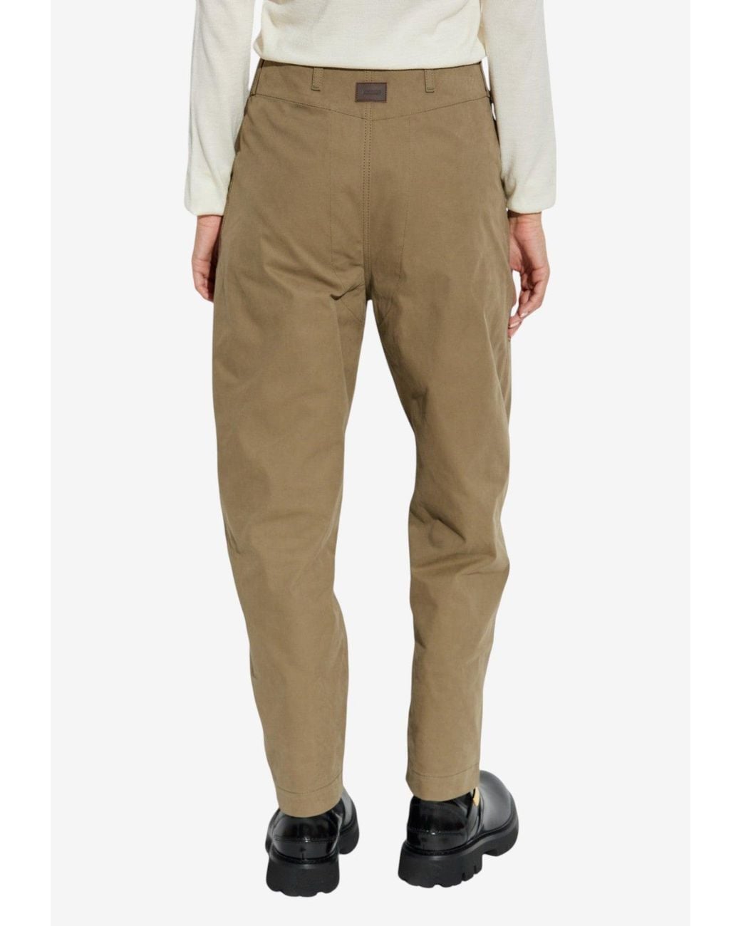 Moschino Natural Logo Patch Chino Pants